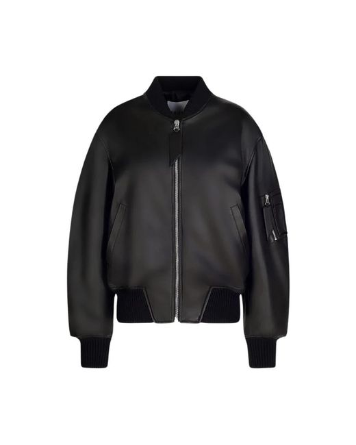 The Attico Black Leather Jackets