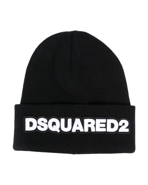 DSquared² Black Beanies