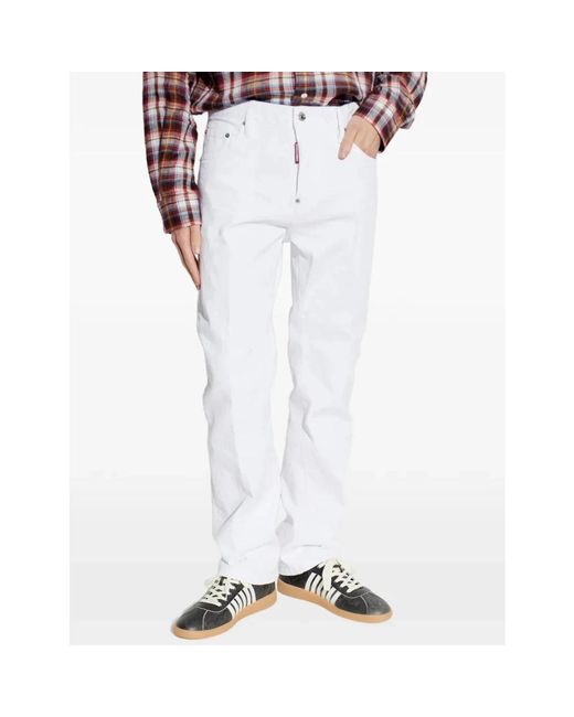 DSquared² Jeans ,Wit ,Katoen Straight Jeans in het White voor heren