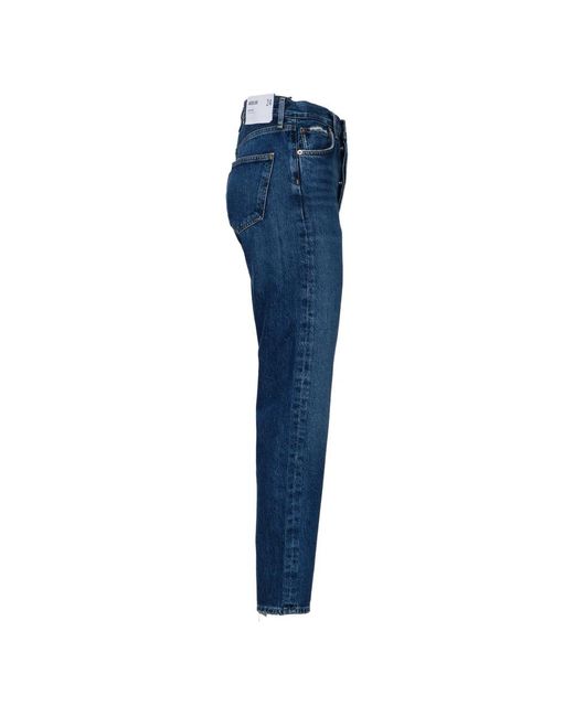Agolde Blue Straight Jeans