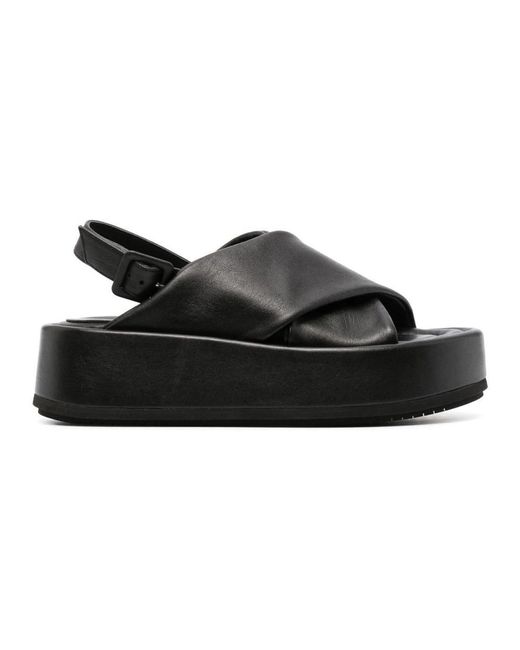 Paloma Barceló Black Flat Sandals