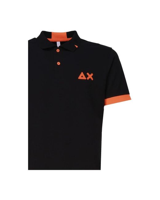 Sun 68 Black Polo Shirts for men