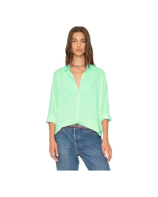 Xirena Overhemden ,Groen ,Katoen Beau Groene Blouse in het Green