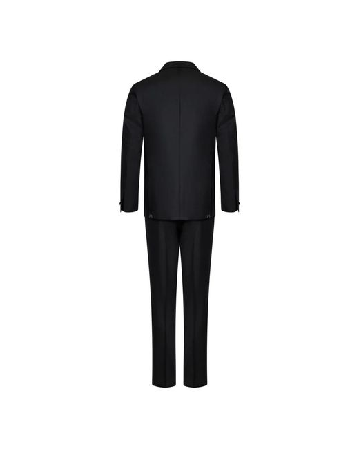 Franzese Collection Kostuums ,Zwart ,Wol Zwart Tuxedo Pak James Bond Stijl in het Black voor heren