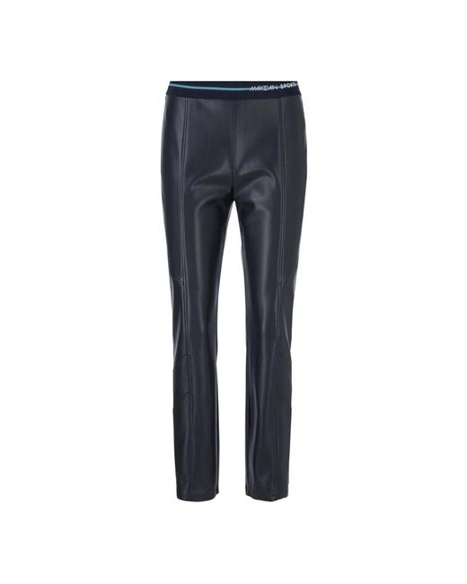 Marc Cain Blue Leather Trousers