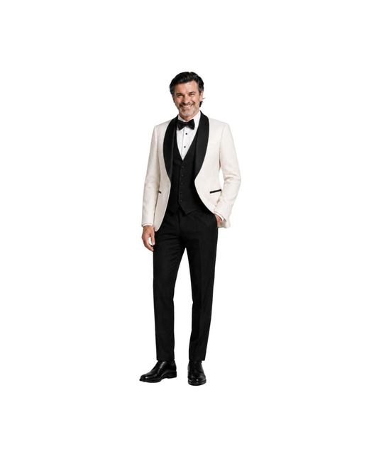 Franzese Collection Black Single Breasted Suits for men