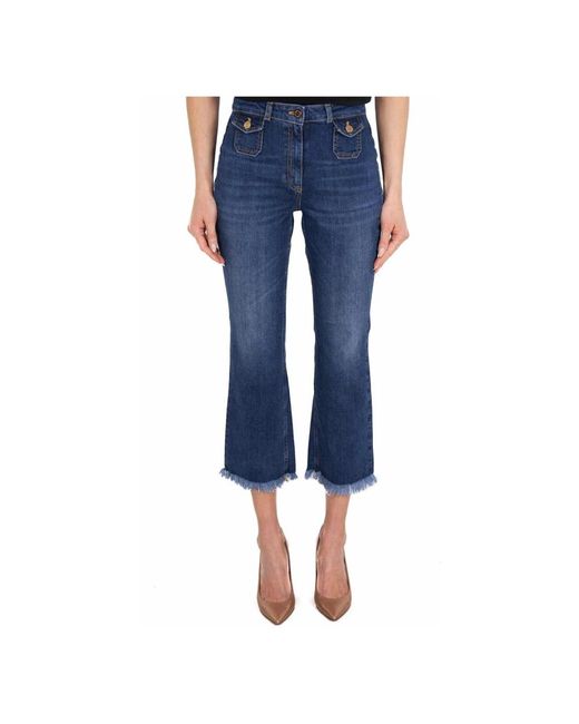 Cropped Jeans Elisabetta Franchi de color Blue