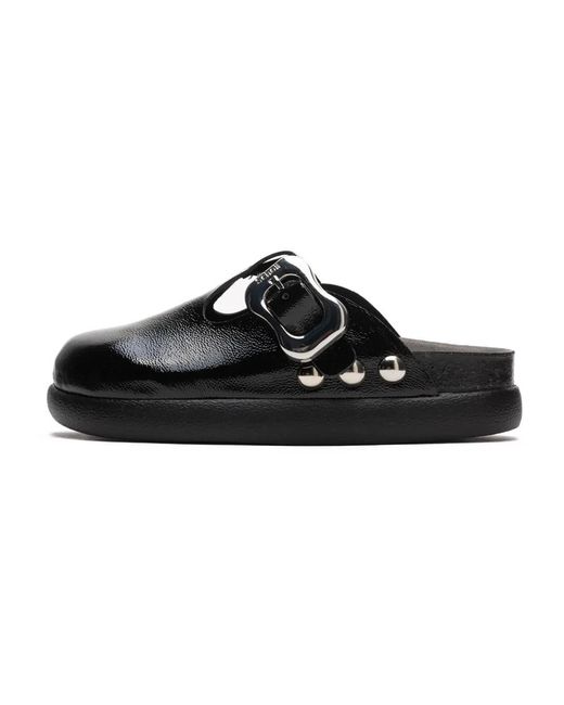 Scholl Black Flora Chunky