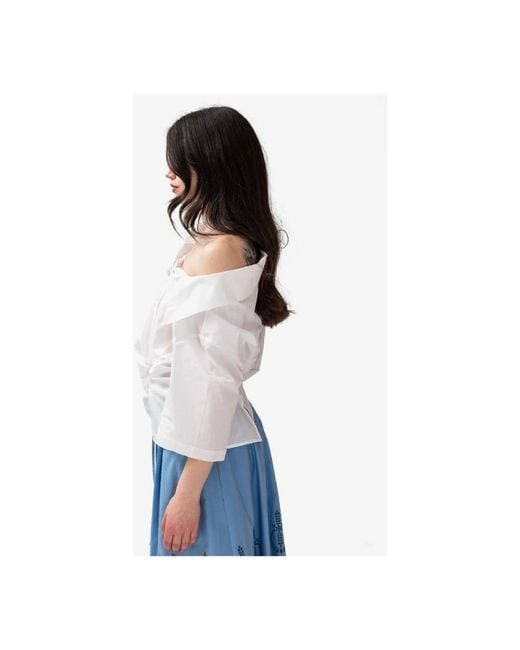 Erika Cavallini Semi Couture White Blouses