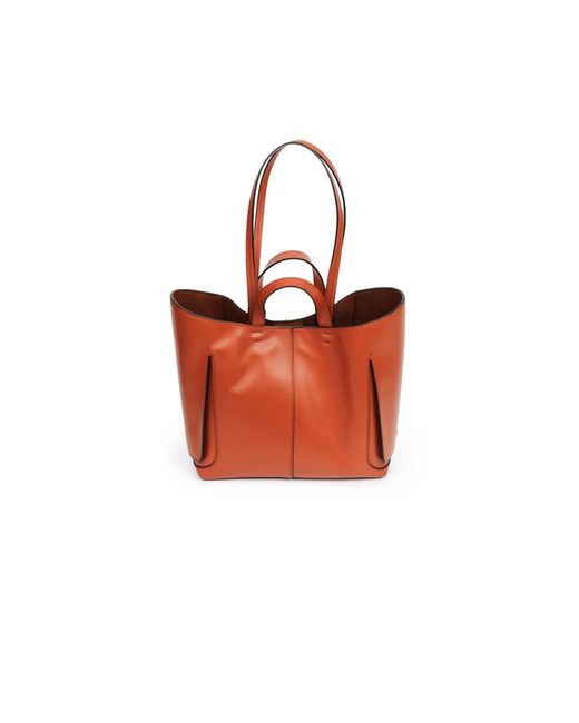 Orciani Red Leder shopper tasche couture