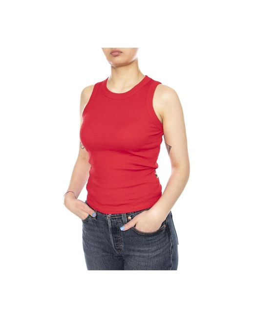 Thinking Mu Clavel Tank Top in het Red