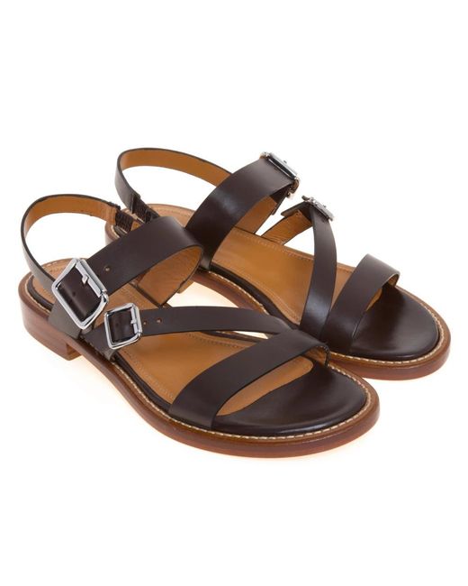 Guglielmo Rotta Brown Flat Sandals