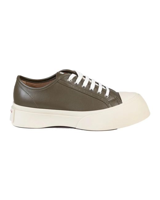Marni Leder Sneakers Reguläre Passform in Green für Herren