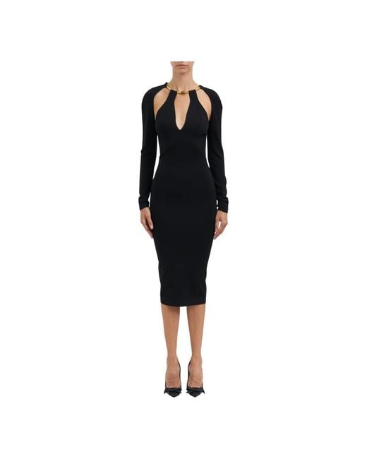 Elisabetta Franchi Black Midi Dresses