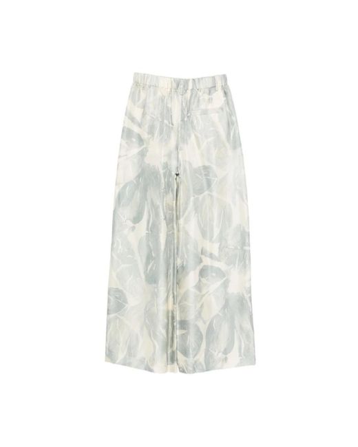 Alysi White Wide Trousers