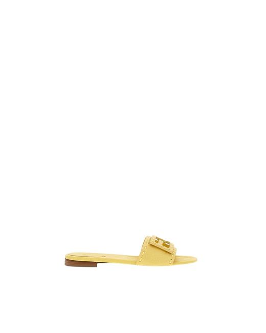 Fendi Yellow Sliders