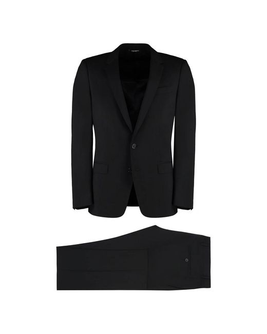 Dolce & Gabbana Black Single Breasted Suits for men