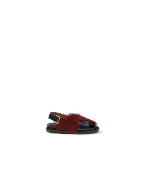 Marni Brown Flat Sandals