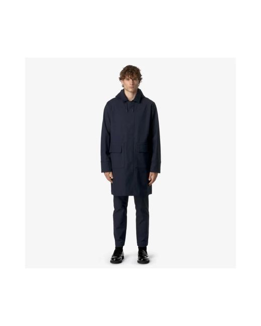 K-Way Tech Wool Blend Jacket in het Blue voor heren