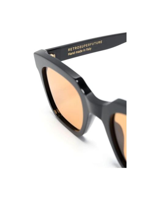 Retrosuperfuture Accessoires ,Zwart ,Chique Zonnebril in het Brown voor heren