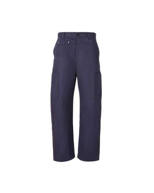 Givenchy Blue Straight Trousers for men
