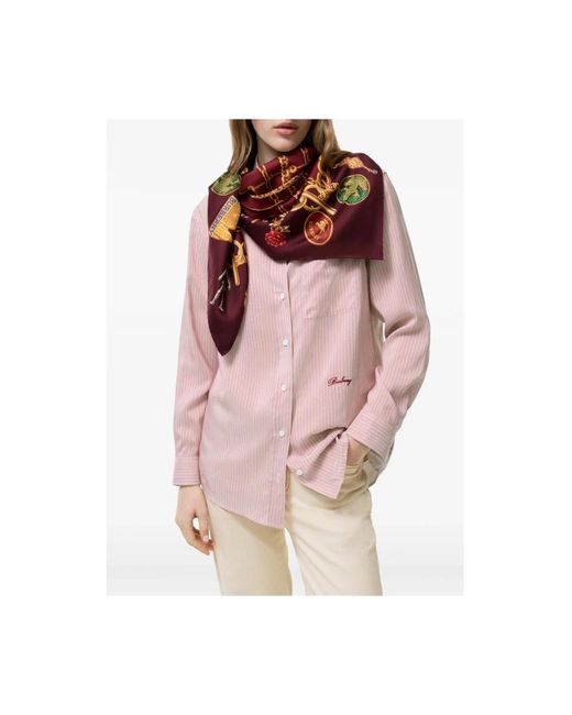 Burberry Orange Silk Scarves