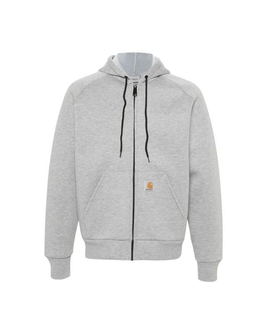 Carhartt Hoodies & Sweatvesten ,Grijs ,Katoen Car-Lux Hooded Jacket in het Gray voor heren