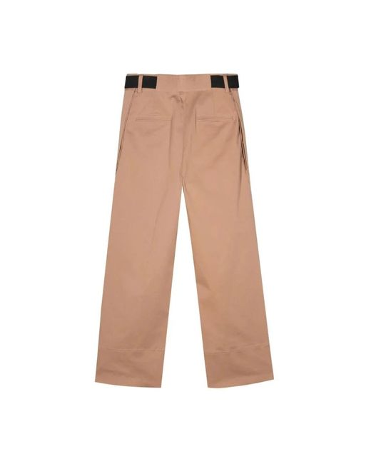 Plan C Natural Straight Trousers