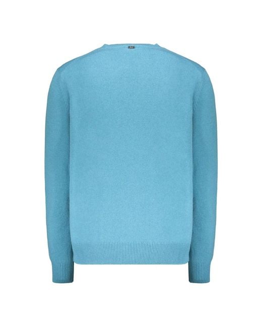 Herno Blue Cashmere Knitwear for men