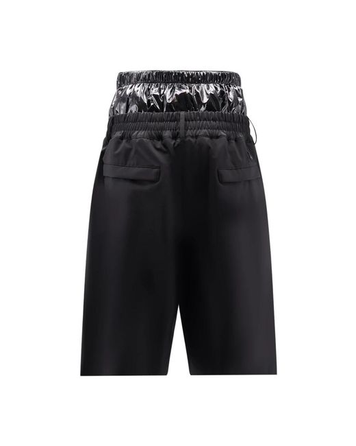 Moncler Korte Broeken ,Zwart ,Zwarte Shorts Met Gewatteerd Detail in het Black voor heren