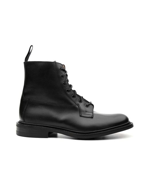 Tricker's Black Lace-Up Boots for men