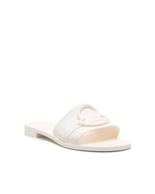 Moncler White Sliders