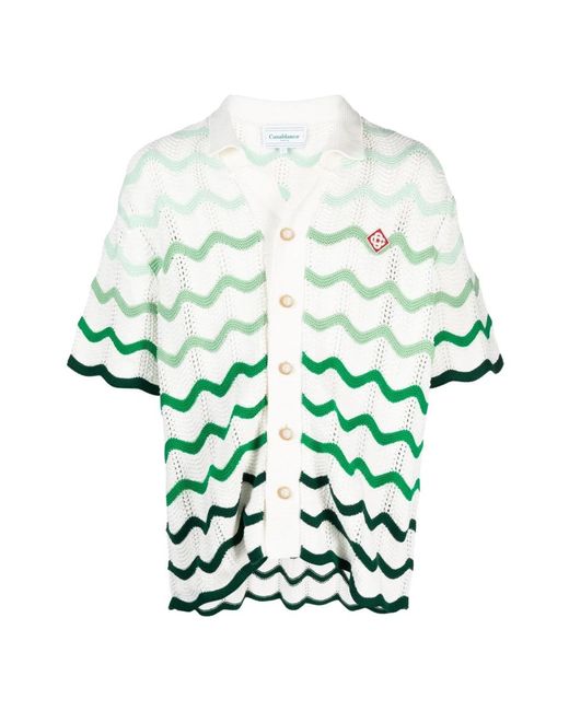 Casablancabrand Green Short Sleeve Shirts for men