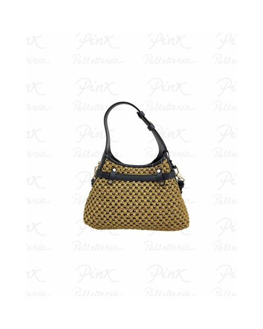 Borbonese Black Borsa Hobo Mini