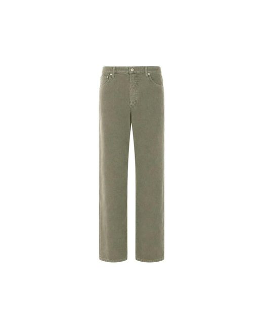 Dondup Green Straight Trousers
