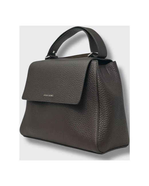 Orciani Black Weiche Leder Iconic Tasche