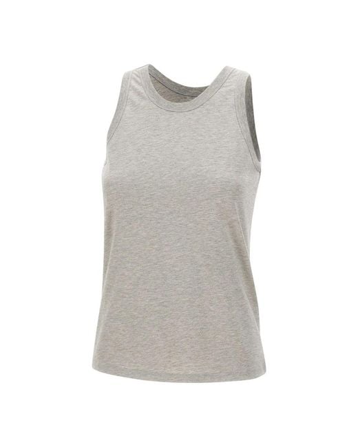 Loulou de Saison Gray Sleeveless Tops