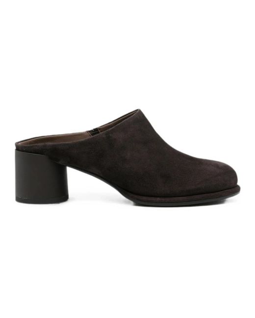 ADRIANNA FERETTI Black Heeled Mules