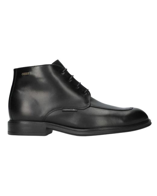 Mephisto Wasserdichter knöchelstiefel - schwarz leder in Black für Herren