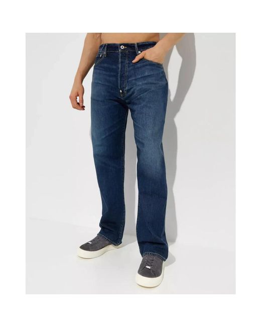 KENZO Blue Wide Jeans for men