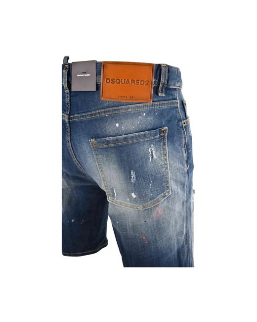 Denim Shorts DSquared² de hombre de color Blue