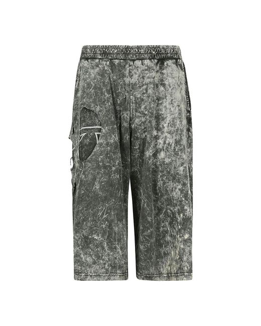 DIESEL Gray Long Shorts for men