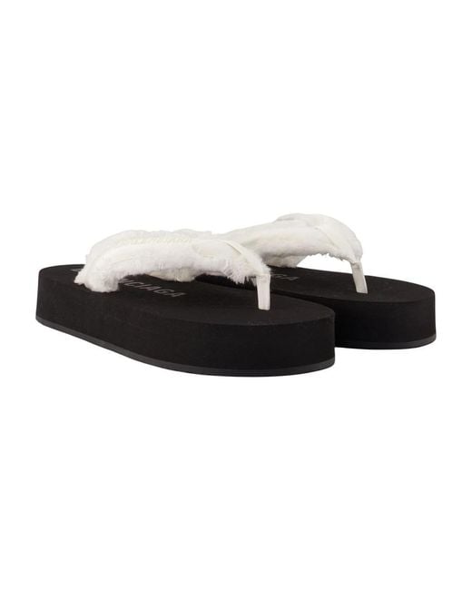 Balenciaga Black Flip Flops