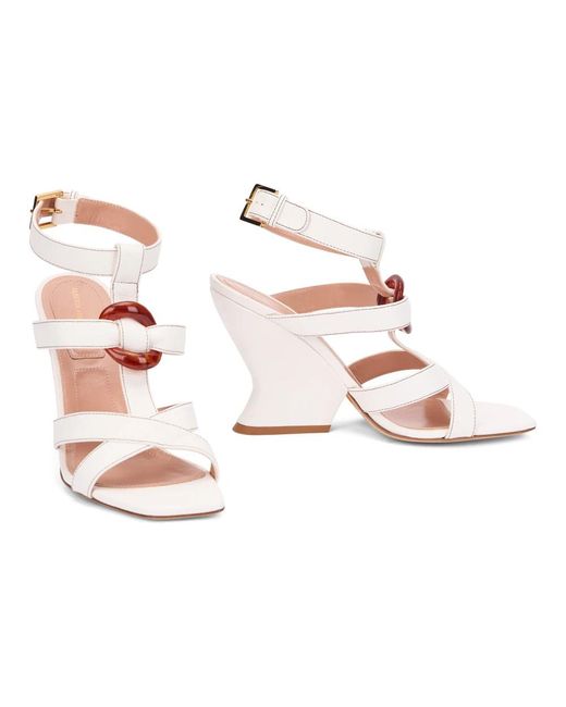 Alberta Ferretti White High Heel Sandals