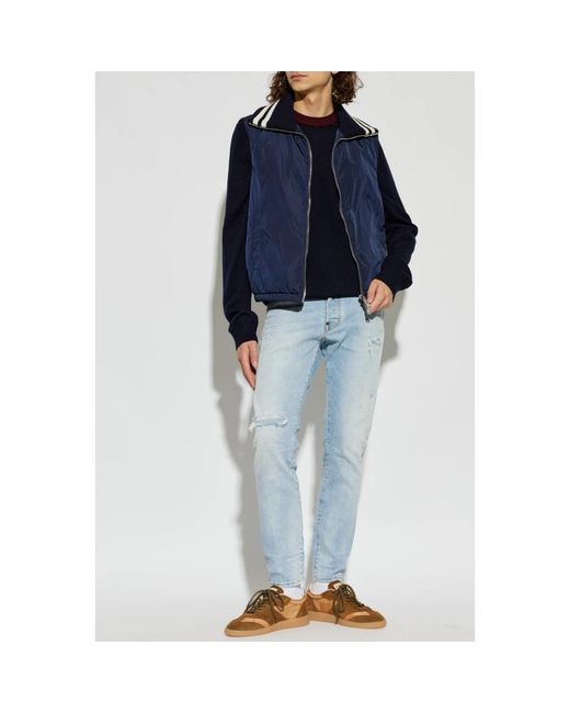 DSquared² Jassen ,Blauw ,Leer Geïsoleerd Vest in het Blue voor heren