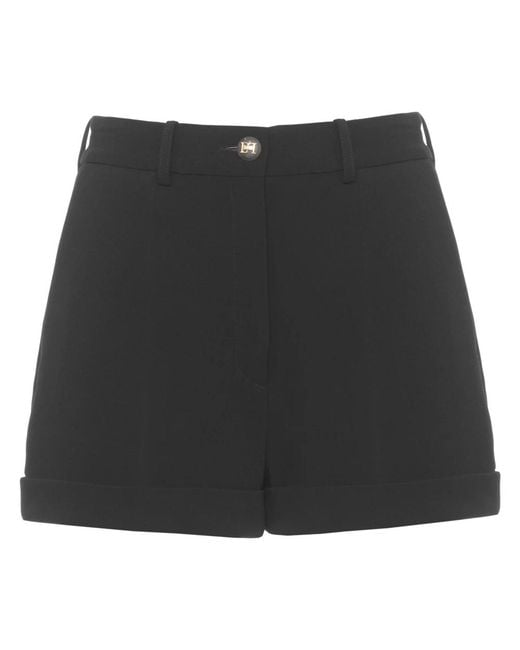 Elisabetta Franchi Black Short Shorts