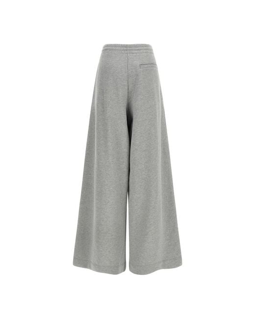 Dries Van Noten Gray Wide Trousers