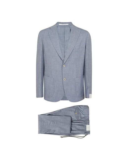 Eleventy Blue Single Breasted Suits for men