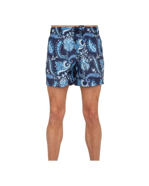 Etro Badmode ,Blauw ,Nylon Pantaloncino Mare C/Taschino Blu Zwemshorts in het Blue voor heren