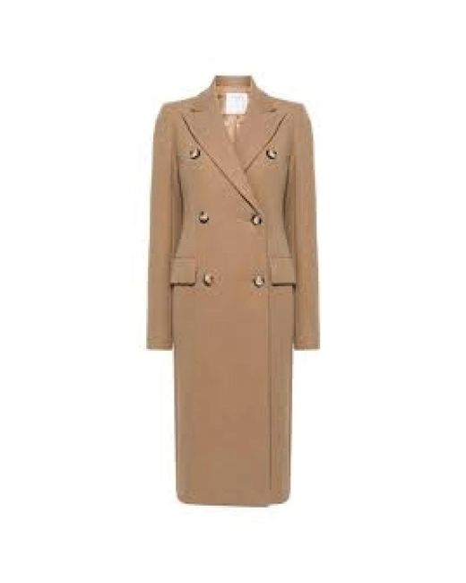 Sportmax Natural Stylischer wintermantel für frauen